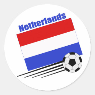 Nederlands voetbalteam ronde sticker