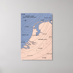 Nederlands Weerbericht Canvas Afdruk