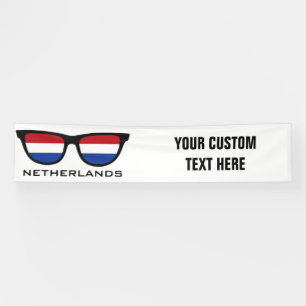 Nederlandse aangepaste tekst- en kleurenbanner in spandoek