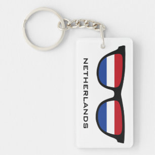 Nederlandse aangepaste tekst- en kleurenketen sleutelhanger