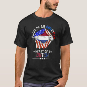 Nederlandse Amerikaanse Amerika trots buitenland N T-shirt