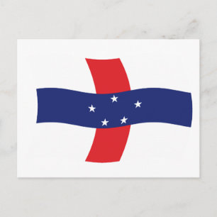 Nederlandse Antillen Vlag Ansichtkaart Briefkaart