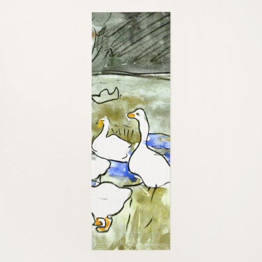 Nederlandse Art Nouveau Eenden en Ganzen Yogamat (Achterkant)