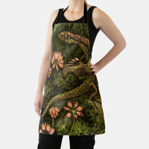 Nederlandse Art Nouveau Hagedis en Wildflowers Schort
