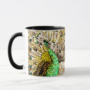 Nederlandse Art Nouveau Pauw en uilen Mok