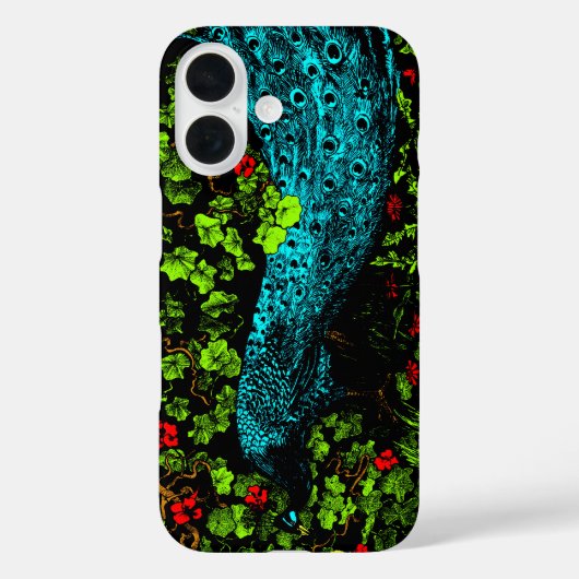 Nederlandse Art Nouveau Pauw en Vlinder Case-Mate iPhone Case (Achterkant)