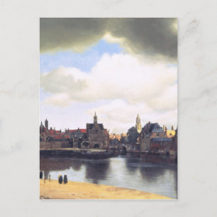 Nederlandse artiest Vermeer schilderen Briefkaart