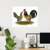 Nederlandse Bantam: Blauwe Kaart Poster (Thuiskantoor)