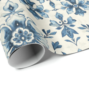 Nederlandse bloemtegeltjes-cadeaupapier, Delftsbla Cadeaupapier