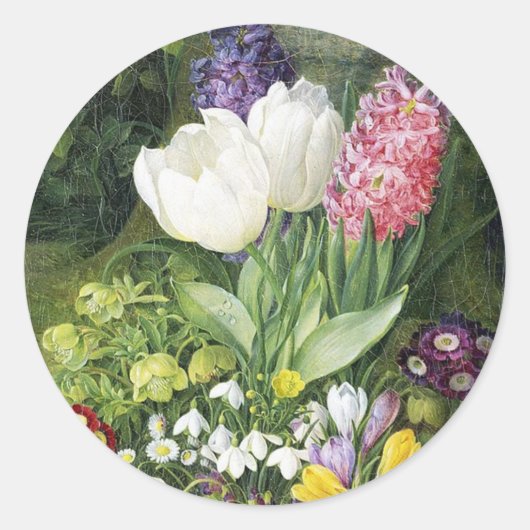 Nederlandse Bulb Spring Flowers Ronde Sticker (Voorkant)