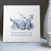 Nederlandse Delft Wilhelm Busch geïnspireerd speel Tegeltje