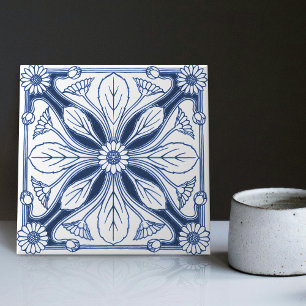 Nederlandse Delftsblauwe Madeliefjes Repro Keuken Tegeltje