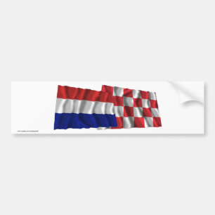 Nederlandse en Noord-Brabant Waving Flags Bumpersticker