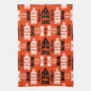 Nederlandse Folk Art Print Theedoek