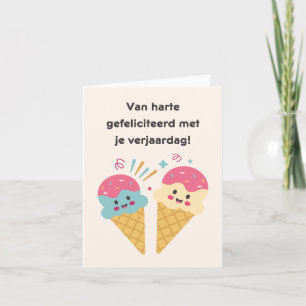 Nederlandse gelukkige verjaardag kaart