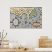 Nederlandse handelskaart van het Baltische Zee Poster (Keuken)