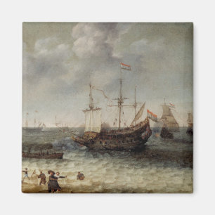 Nederlandse haven bij de stad Brill in Nederland Magneet