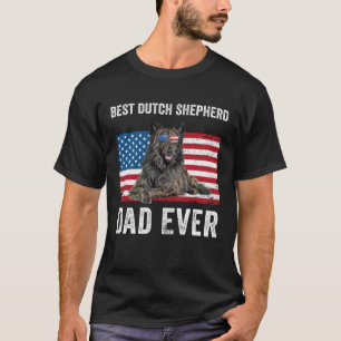 Nederlandse Herder Papa Amerikaanse vlag Hond Eige T-shirt