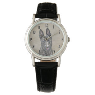 Nederlandse Herdershond Schilderij - Mooie Origine Horloge