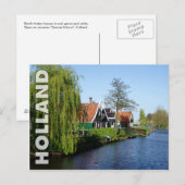 Nederlandse het houthuizen van Schans van Zaanse Briefkaart (Voorkant / Achterkant)