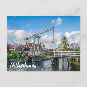 Nederlandse houten brug briefkaart