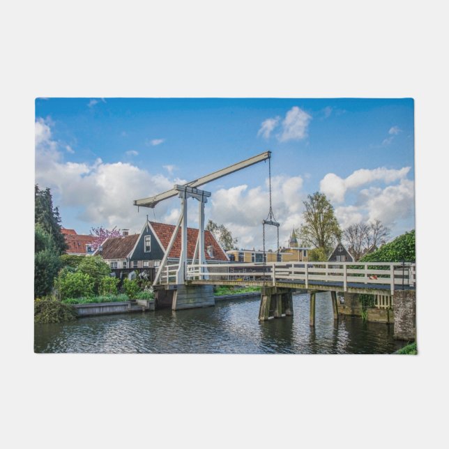 Nederlandse houten brug deurmat (Voorkant)