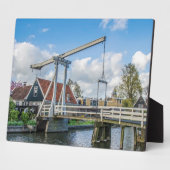 Nederlandse houten brug fotoplaat (Zijkant)