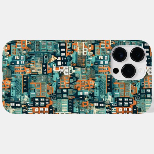 Nederlandse huizen patroon Case-Mate iPhone case (Achterkant (horizontaal))