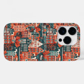 Nederlandse huizen patroon Case-Mate iPhone case (Achterkant (horizontaal))