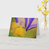 Nederlandse Iris Abstracte impressionist Art Note  Kaart (Gele Bloem)