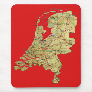 Nederlandse Kaart Mousepad Muismat