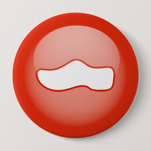 Nederlandse Klomp Ronde Button 4,0 Cm (Voorkant)