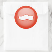 Nederlandse Klomp Ronde Sticker (Tas)