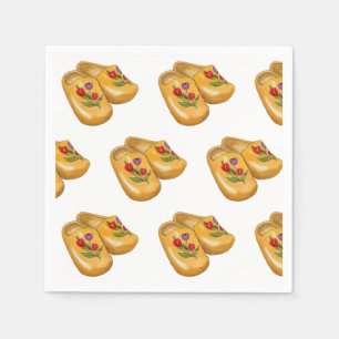 Nederlandse Klompen met tulpen, Klompen, Nederland Servet