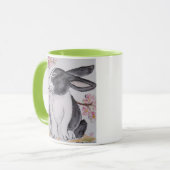 Nederlandse konijn- en Cherry Blossom-Mok, dus Cut Mok (Voorkant links)