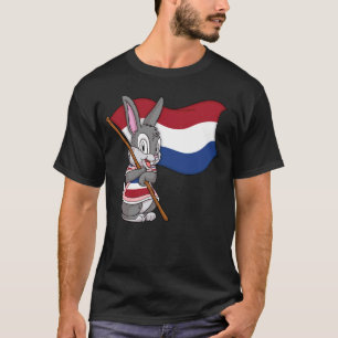 Nederlandse Konijn Nederlandse Vlag T-shirt