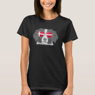 Nederlandse Kooikerhondje Hond Denemarken Vlag Sun T-shirt