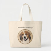Nederlandse Kooikerhondje Schilderij Pet Dog Art Grote Tote Bag (Voorkant)