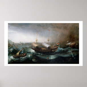Nederlandse koopvaardijschepen en een op Smalware Poster
