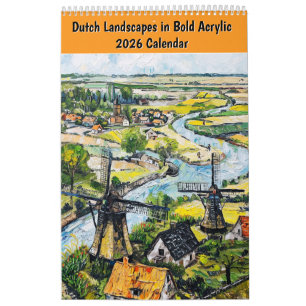 Nederlandse Landschappen in Krachtig Acryl – 2026 Kalender