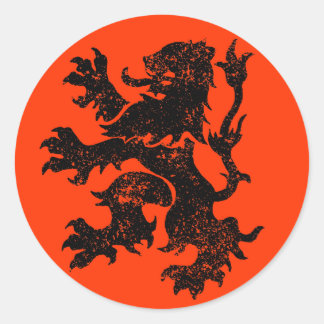 Nederlandse leeuw ronde sticker