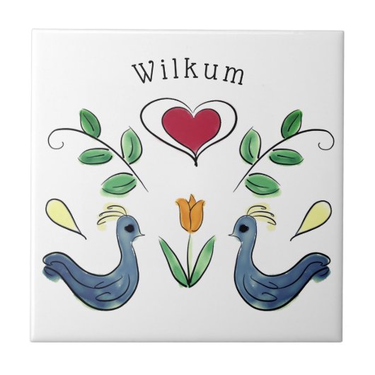 Nederlandse Liefde Keramische Tegel Tegeltje (Voorkant)