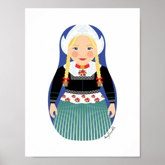 Nederlandse Matryoshka Poster (Voorkant)