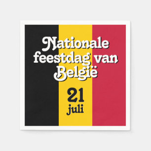 Nederlandse Nationale de Belgische vlag Servet