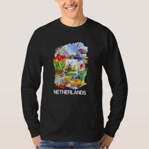 Nederlandse Nederlandse Symbolen Grachten Tulpen M T-shirt