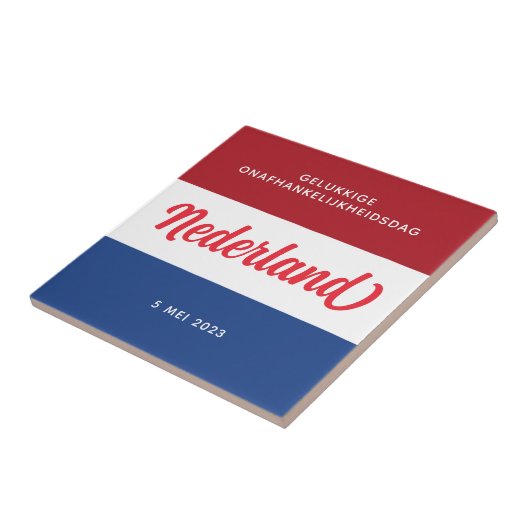Nederlandse Onafhankelijkheidsdag Tegeltje (Zijkant)