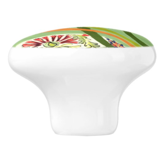 Nederlandse Rabbit Green Art Deco Drawer Pull Deur Keramische Knop (Zijkant)