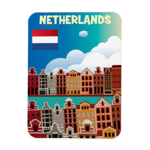 Nederlandse reisposter magneet
