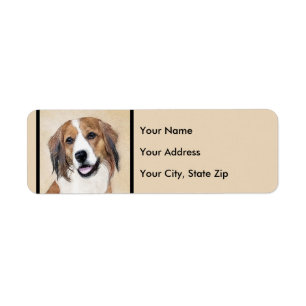 Nederlandse Schilderen Kooikerhondje - Dog Art Etiket