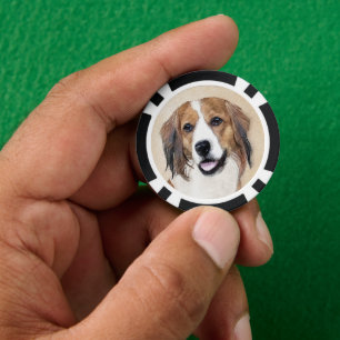 Nederlandse Schilderen Kooikerhondje - Dog Art Poker Chips